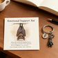 Emotional Support Bat Keychain with Message Card