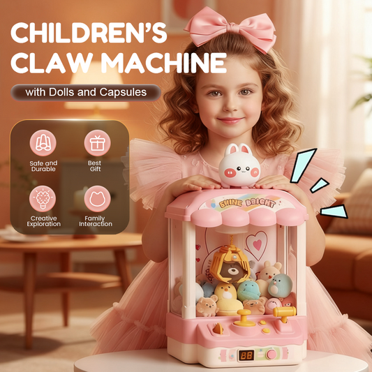 🔥Christmas Limited-Time Offer: 50% OFF!!!💝 Adorable Animal Claw Machine (Includes Plushies and Capsule Toys)🔥 Free Delivery