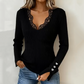 💕✨Women's Lace V-Neck Ribbed Knit Tops👕