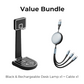 Value Bunle: Basketball Hoop LED Desk Lamp with Wireless Charger + Cable