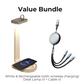 Value Bunle: Basketball Hoop LED Desk Lamp with Wireless Charger + Cable
