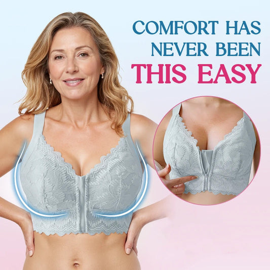 🤩LAST DAY SALE-49% OFF🔥Women's Comfortable Front Closure Lace Posture Support Bra