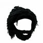 📢📢50%  OFF !! ⏰Punk-style hat with an attached simple wig and knitted beard
