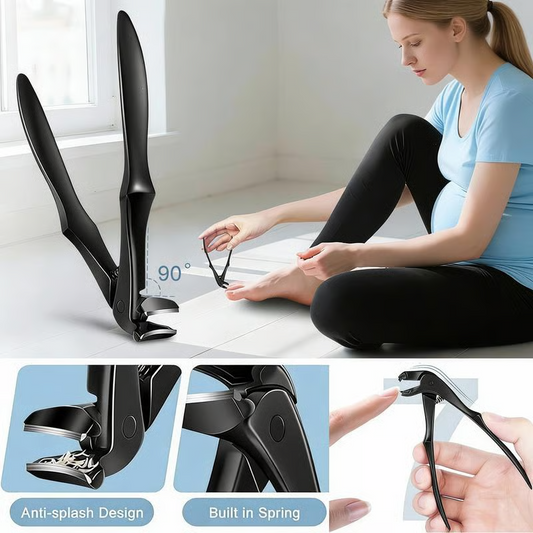 ⏳LAST DAY SALE 50% OFF !!📢Perfect Curved Design | Stainless Steel Nail Clipper | Effortless Grip for Seniors ✨