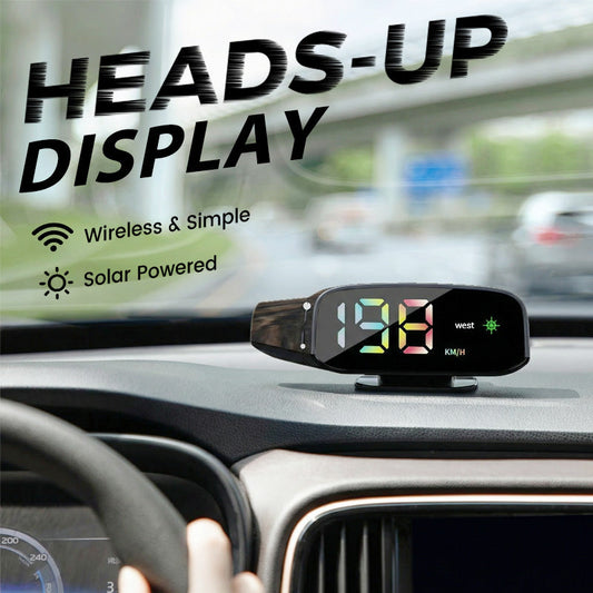 Solar-Powered Car HUD Speedometer