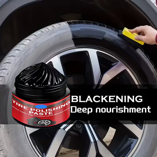 🔥Limited Time Promotion 50% OFF🔥Car Tire & Trim Renewal Paste – Deep Black Shine, UV Protection & Easy Application 💎