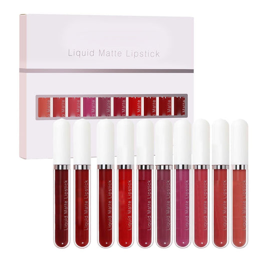🔥Limited Time Promotion 50% OFF💝10Pcs Matte Waterproof  Long Lasting Lip Gloss