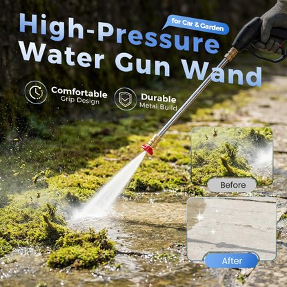 ⏳Time-Limited Special⏰High-Pressure Water Gun Wand – 3 Nozzles, Durable Alloy & Anti-Slip Grip for Ultimate Cleaning 💦