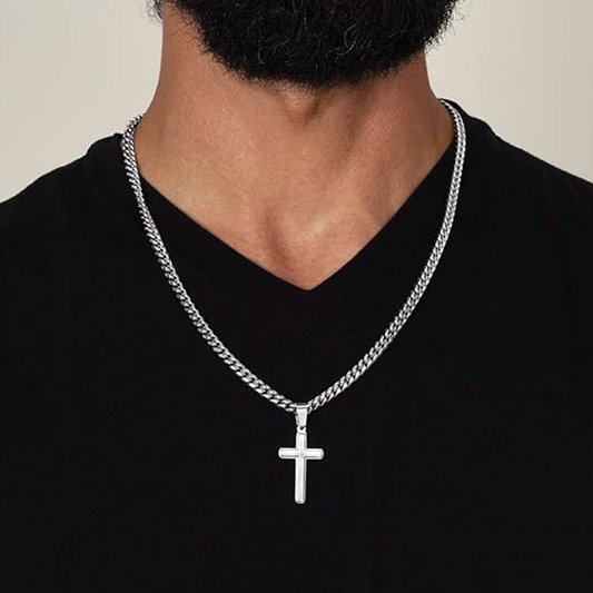🔥Limited Time Promotion 50% OFF🔥Men's Stainless Steel Cross Pendant Necklace