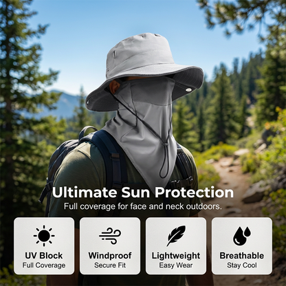 🔥Limited Time Promotion 50% OFF🔥Breathable Fisherman Hat with Detachable Face Mask