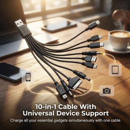 ⏰🔥LIMITED TIME 50% OFF! 🔌 10-in-1 Universal USB Charging Cable – Fast, Versatile & Perfect for All Devices ⚡✨