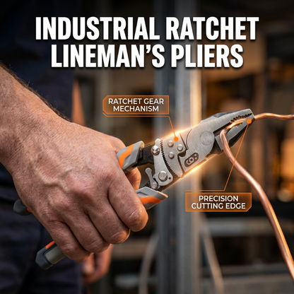 🛠️ 50% OFF! ⚡ Ratchet Lineman's Pliers – Cut, strip, grip & crimp in one ✨