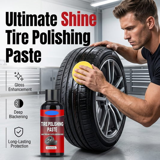 🥳2026 HOT SALE🥳💞50K+ SOLD!☀️🛡️ BUY 3 GET 2 FREE! Black Tire Polishing Paste – UV protection, deep conditioning. Keeps tires black & glossy for weeks. A long‑lasting bargain! 🌟💧