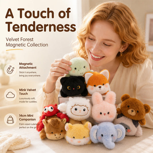 🥳2026 HOT SALE🥳💞50K+ SOLD!🧸✨ 50% OFF! Lovely Plushie Fridge Magnet Doll – Ultra‑soft mink velvet, hidden magnet. Sticks to fridge, monitor & more. A cute companion for everyday! 💖🎀
