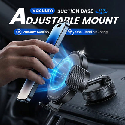 📱49% OFF NOW! Adjustable Magnetic Car Mount‑ Vacuum Suction Base Phone Holder, 360° Rotation Universal Stable Magnetic Phone Stand for Car Dashboard & Windshield