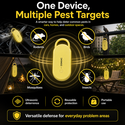 📢📢50% OFF !! ⏰Portable Ultrasonic Pest Repeller with Hanging Hook for Car