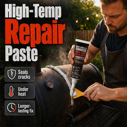 🔥Limited Time Promotion 50% OFF🔥High-Temp BBQ Grill and Smoker Repair Paste 60ml Heat Resistant Sealant with Scraper