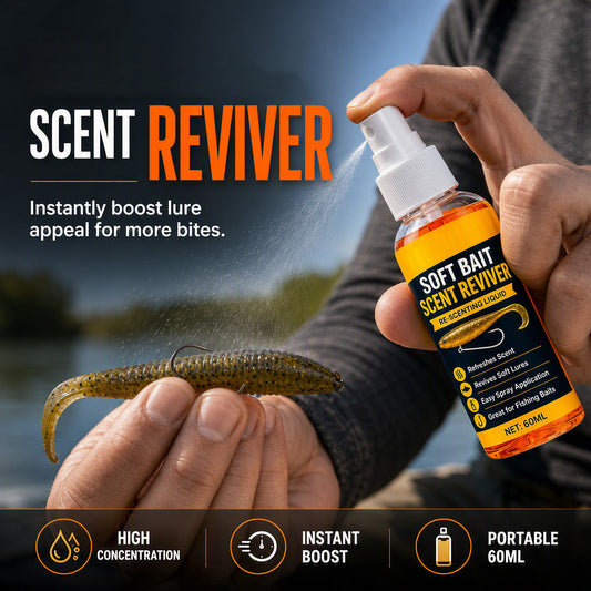 🎣50% OFF NOW! Soft Bait Scent Booster Spray High‑Concentration Fishing Lure Scent Reviver, Portable Instant Attractant Spray for Fresh & Saltwater Soft Baits