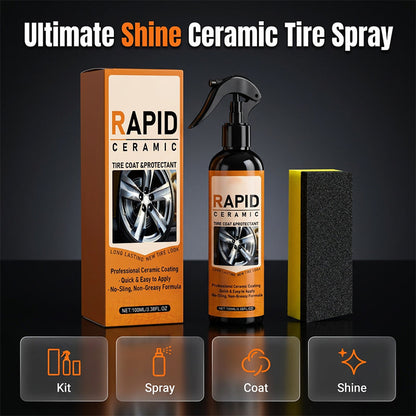 🔥Limited Time Promotion 50% OFF🔥Rapid Ceramic Tire Coating Spray