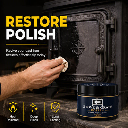 🔥Limited Time Promotion 50% OFF🔥Cast Iron Stove Polish with Sponge 