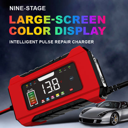 🔋50% OFF NOW! 12V 6A Smart Car Battery Charger, Pulse Repair Charger With LCD Display – Automatic Maintainer for Car Motorcycle RV Lead-Acid Batteries