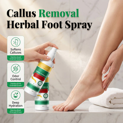 🦶Refreshing Herbal Foot Care Spray – Callus Removal Foot Spray, Softens Hard Skin, Odor Control & Deep Hydration for Dry Rough Feet