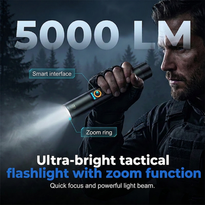 ⏳Time-Limited Special⏰Ultra-Bright Tactical Flashlight with Zoom Function – Rugged, Waterproof, Rechargeable 🏕️