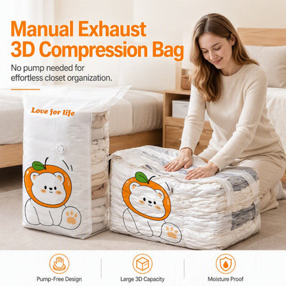🧺 LIMITED-TIME 50% OFF! ✨ Space-Saving Vacuum Storage Bags – Pump-Free, Durable 🧳