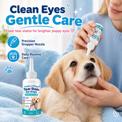 ✨Gentle Pet Tear Stain Remover Eye Drops🐾Daily Soothing Eye Wash to Reduce Tear Stains for Dogs & Cats