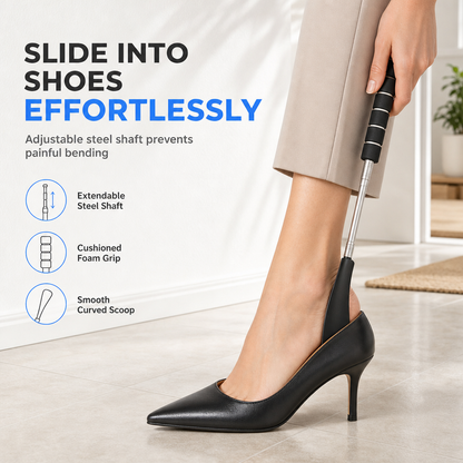 🔥Limited Time Promotion 50% OFF🔥Telescopic Stainless Steel Long-Handle Shoe Horn