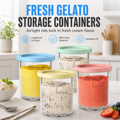 Cream Storage Pints Compatible for Ice Cream Maker