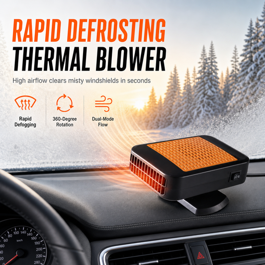 ❄️ LIMITED-TIME 50% OFF! 🔥 Portable Car Defroster Defogger – Fast, Rotatable, Safe 🚗