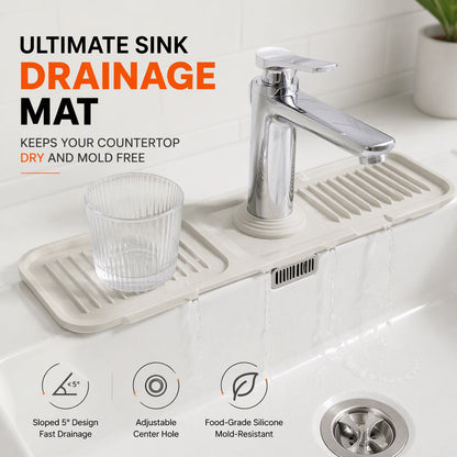 🔥2027 New Arrivals: 50% Off for a Limited Time!🔥Silicone Faucet Splash Guard and Drain Mat