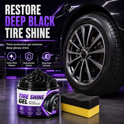 🔥Limited Time Promotion 50% OFF🔥Car Tire Shine Gel 200g Restoration Paste and Rubber Parts Blackening Coating Wax