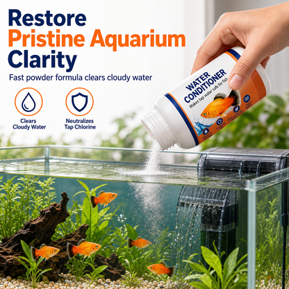 Aquarium Water Clarifying Powder 100g for Fish Tank Water Purification and Quality Conditioning