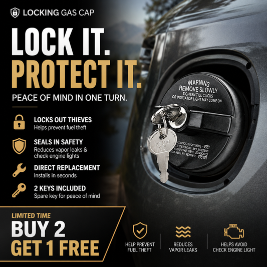 🔒 Locking Fuel Cap – Anti-Theft, Precision Seal, Prevents Fuel Vapor Leak – Includes 2 Keys (OEM Fit)