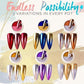 Dual-Color Chromatic Mirror Nail Powder