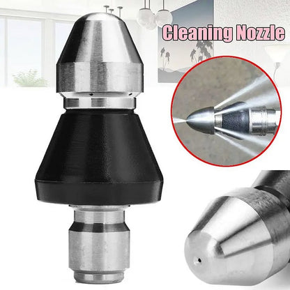 Sewer cleaning tool with high pressure nozzle