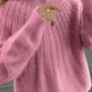 Cashmere Solid Color Fluffy Knitting Sweater