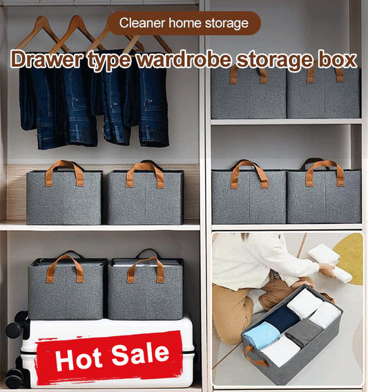 Foldable Closet Storage Box 【Electroplated Thickened Steel Frame】