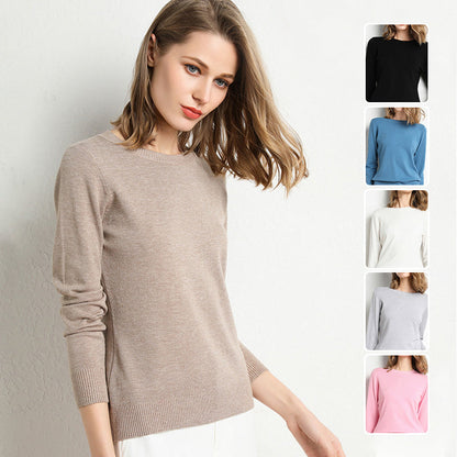 Faux Cashmere Crew Neck Sweater