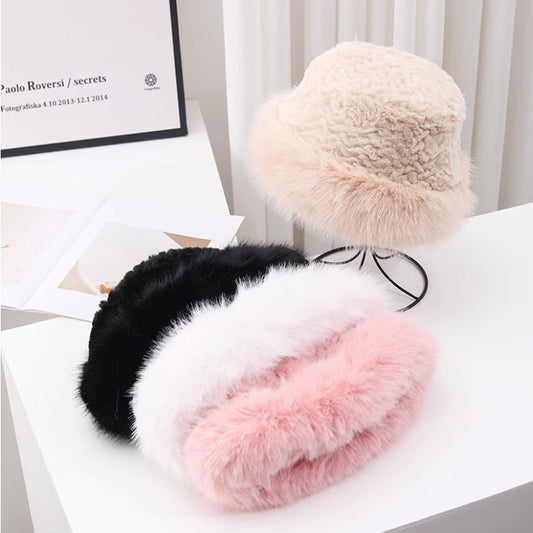 Warm Gift - Women's Warm Fashion Synthetic Rabbit Fur Fisherman Hat