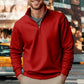 Men's Quarter Zipper Standing Collar Warm Solid Sweatshirt