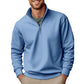 Men's Quarter Zipper Standing Collar Warm Solid Sweatshirt